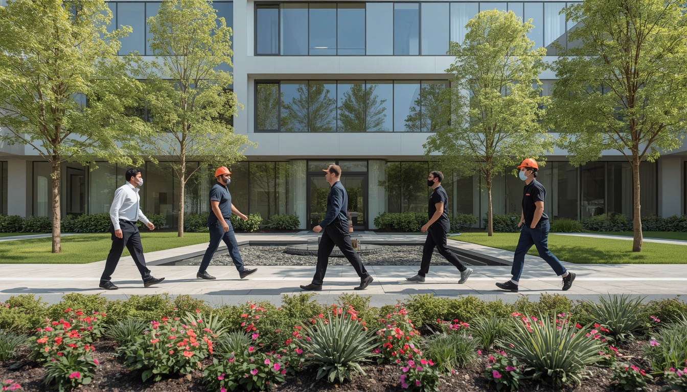 Office workers on an outdoor movement break guided by Strainingearth
